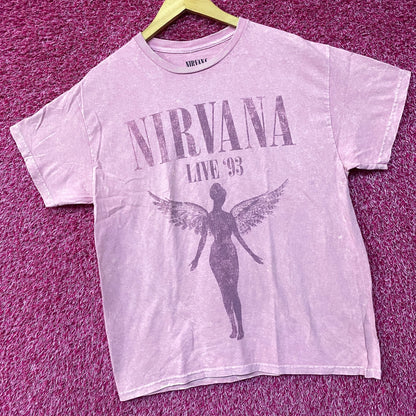 Nirvana Pink Monochrome In Utero Tour T-shirt Size Large