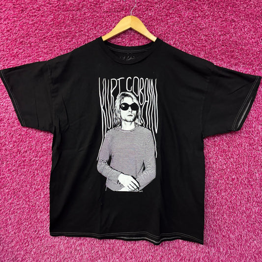 Kurt cobain Nirvana mineral wash distressed Tshirt size large