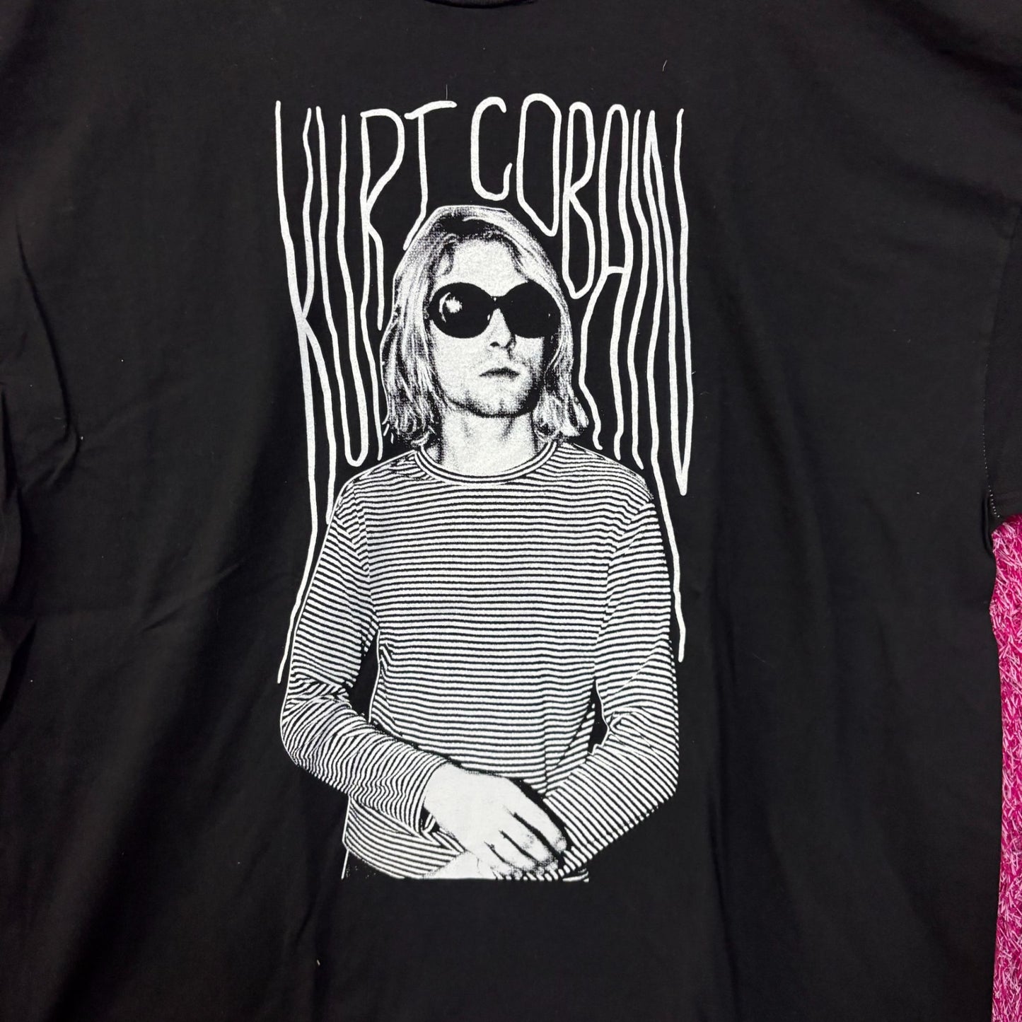 Kurt cobain Nirvana mineral wash distressed Tshirt size large