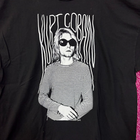 Kurt cobain Nirvana mineral wash distressed Tshirt size large