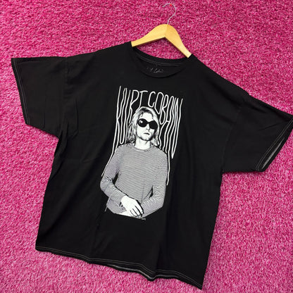 Kurt cobain Nirvana mineral wash distressed Tshirt size large