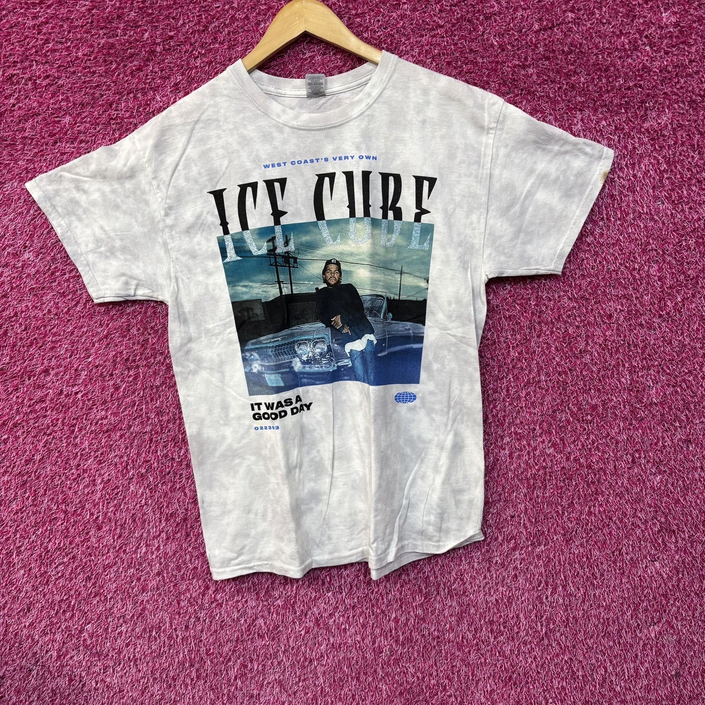 Ice Cube West Coast Blue Tie Dye T-Shirt XL