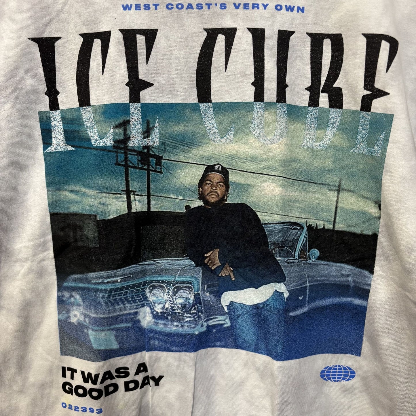 Ice Cube West Coast Blue Tie Dye T-Shirt XL