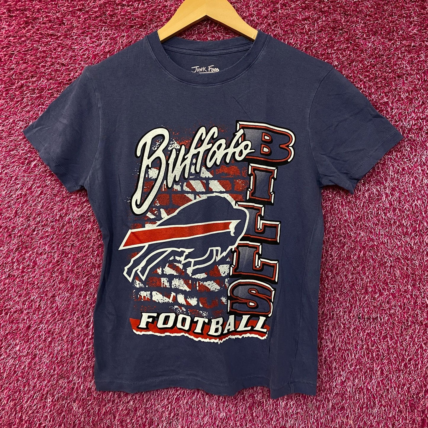 Junk Food Clothing Women's NFL Buffalo Bills Brick Vintage Style Tee XS