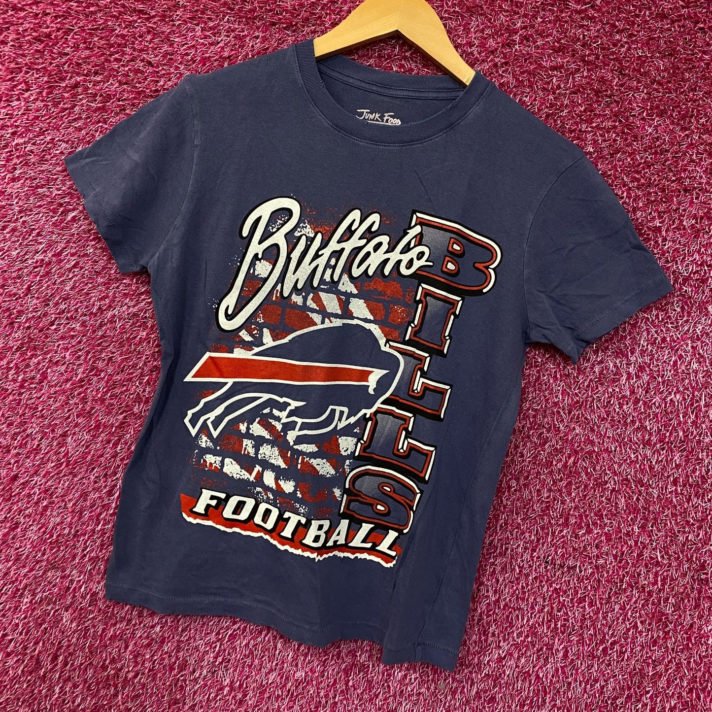 Junk Food Clothing Women's NFL Buffalo Bills Brick Vintage Style Tee XS