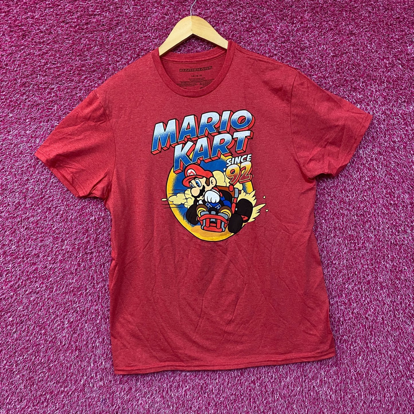 Mario Kart Since 92 Nintendo Racing Game Promo T-Shirt L