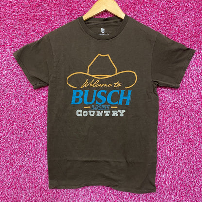 Welcome To Busch Light Country Vintage Style Brown T-Shirt Extra Small