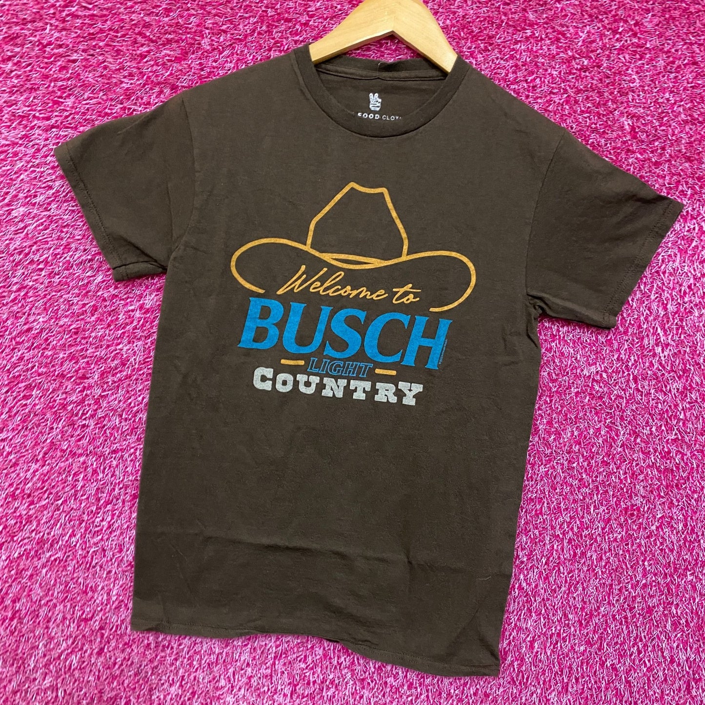 Welcome To Busch Light Country Vintage Style Brown T-Shirt Extra Small