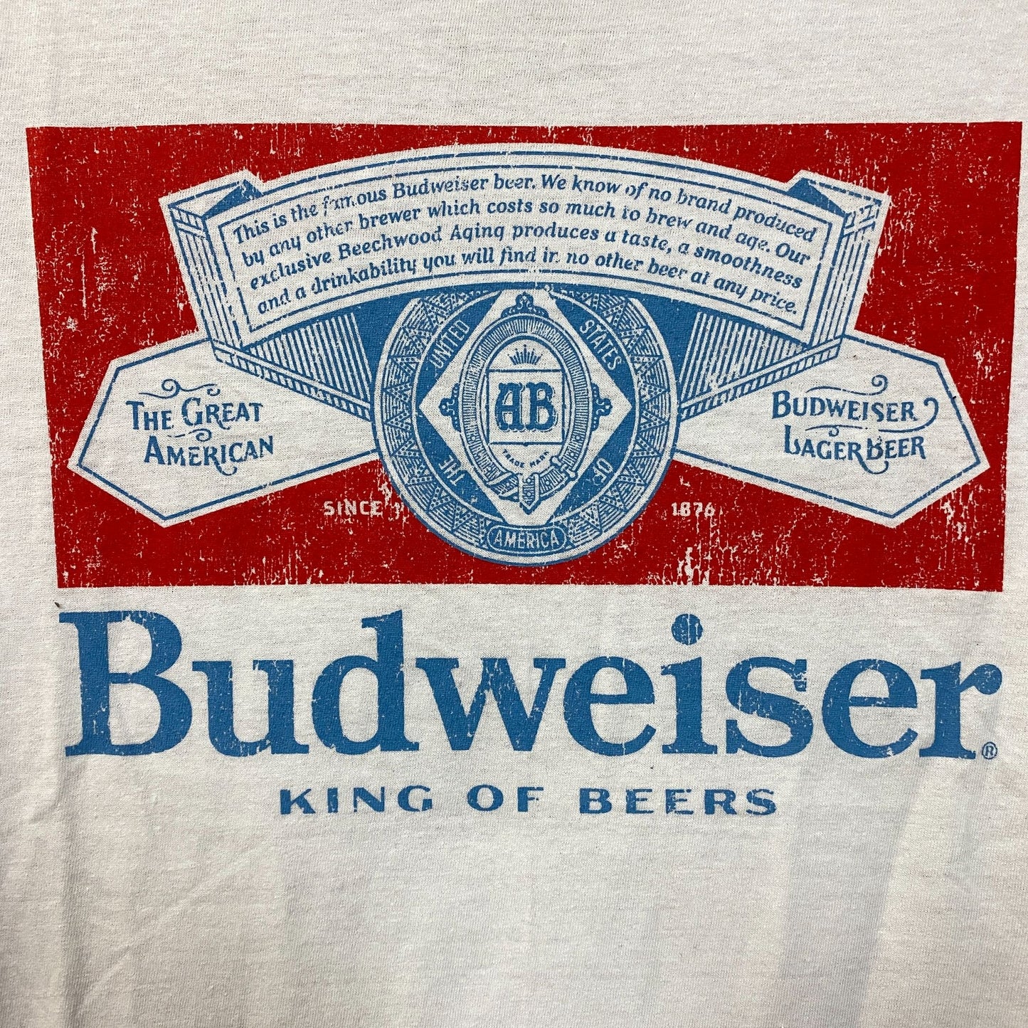 Budweiser King Of Beers Vintage Style T-Shirt Small