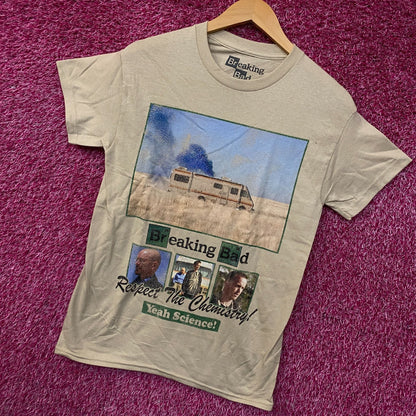 Breaking Bad Respect The Chemistry Yeah Science Graphic T-Shirt Small