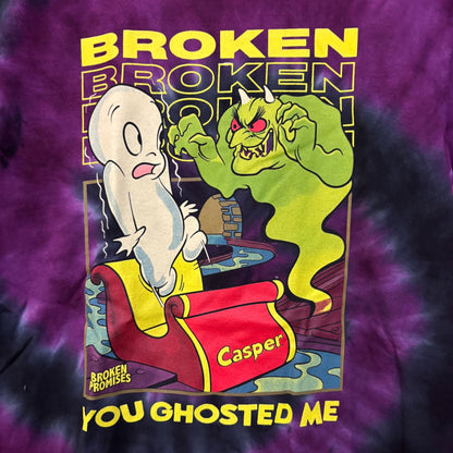 Broken Promises x Casper You Ghosted Me Tie Dye T-Shirt Small