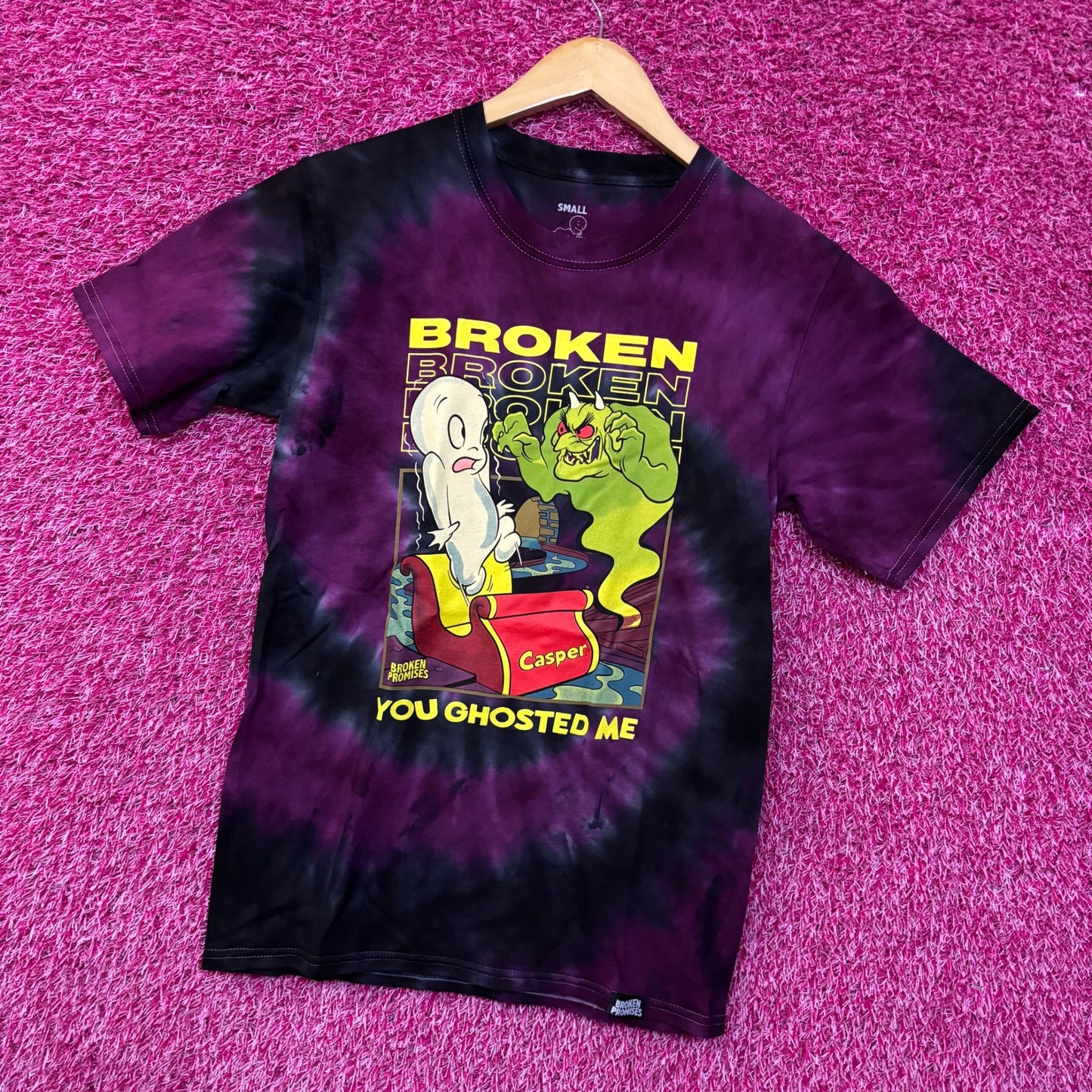 Broken Promises x Casper You Ghosted Me Tie Dye T-Shirt Small