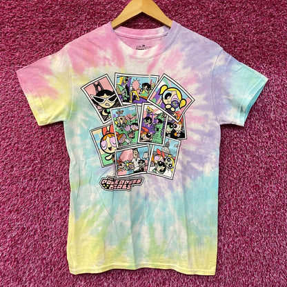 CN The Powerpuff Girls Retro Cartoon Tie Dye T-Shirt Small