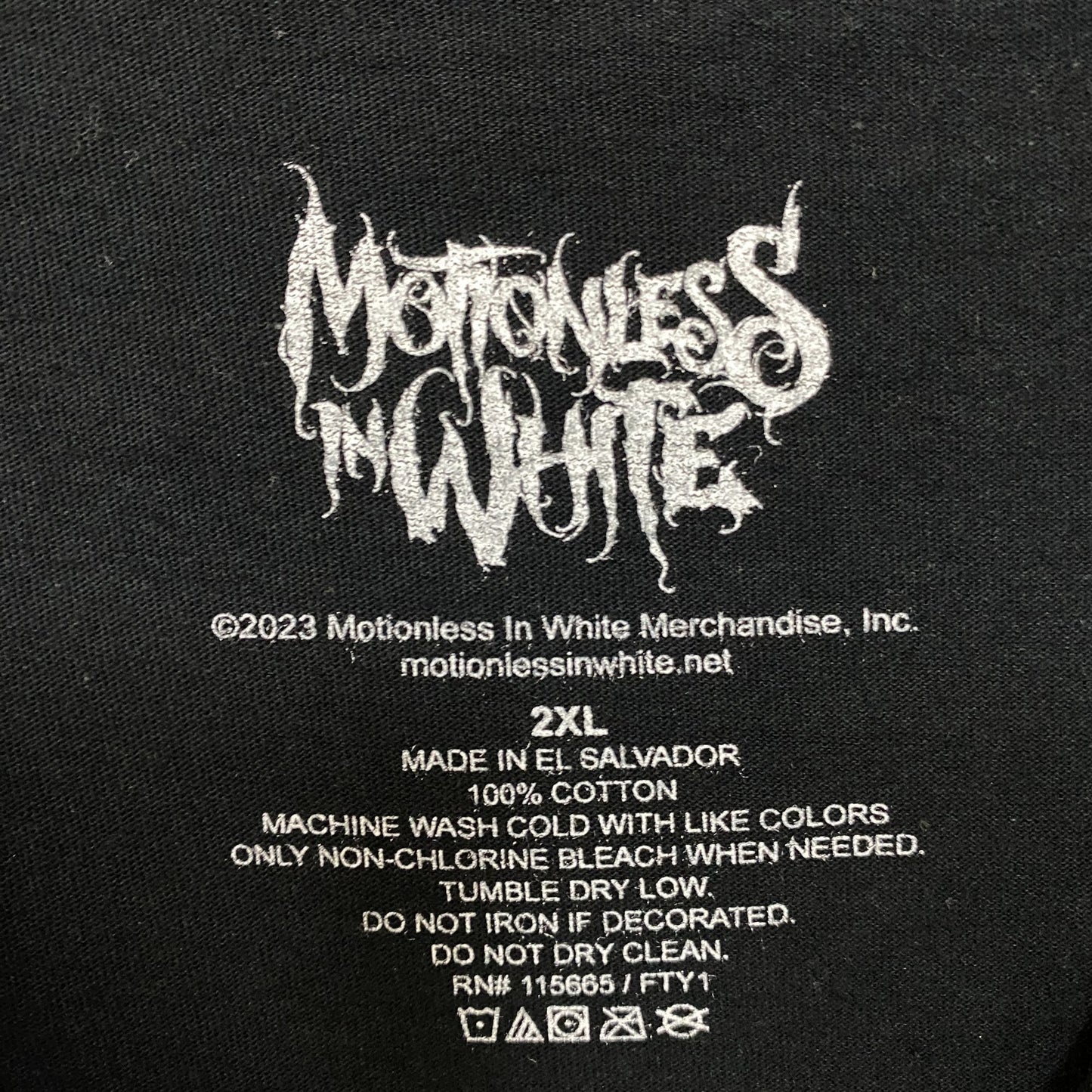 Motionless In White The Whorror Album Banshee Heavy Metal Band T-Shirt 2XL