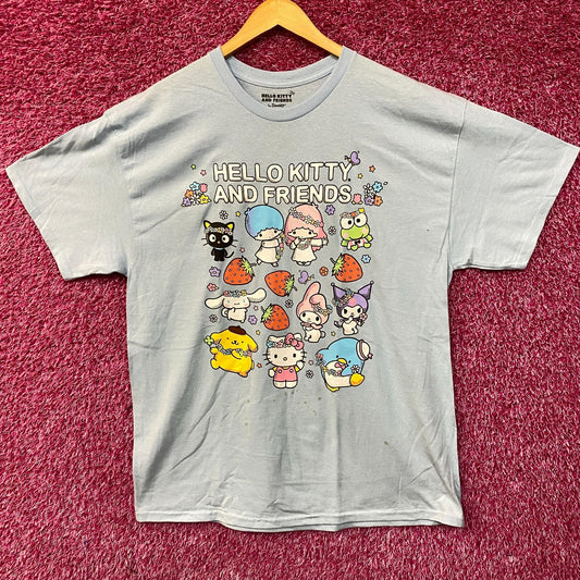 Sanrio Hello Kitty and Friends All Characters Kawaii T-Shirt  XL