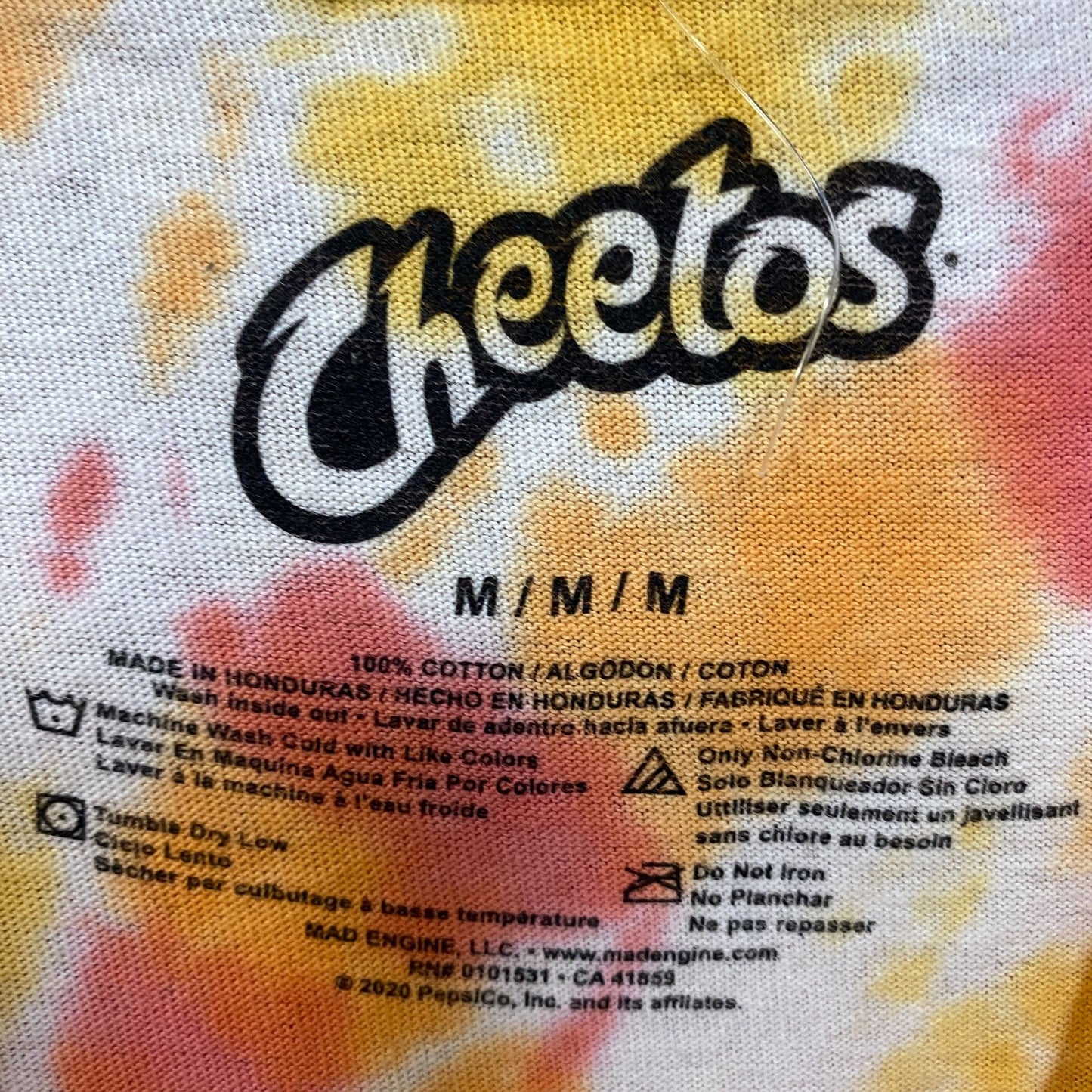 Cheetos Flamin' Hot Promo Tie Dye Long Sleeve T-Shirt Medium