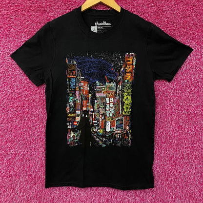 Threadless Godzilla Kaiju City Graphic Design T-Shirt Size Small