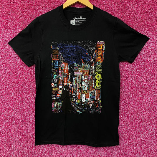Threadless Godzilla Kaiju City Graphic Design T-Shirt Size Small