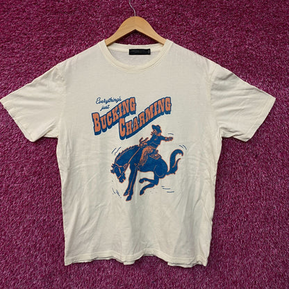 Junk Food Clothing Bucking Charming Vintage Style T-Shirt Large