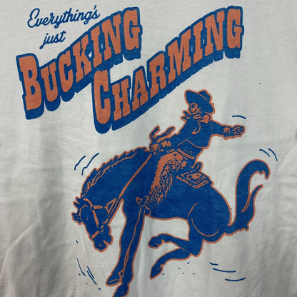 Junk Food Clothing Bucking Charming Vintage Style T-Shirt Large
