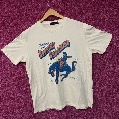 Junk Food Clothing Bucking Charming Vintage Style T-Shirt Large