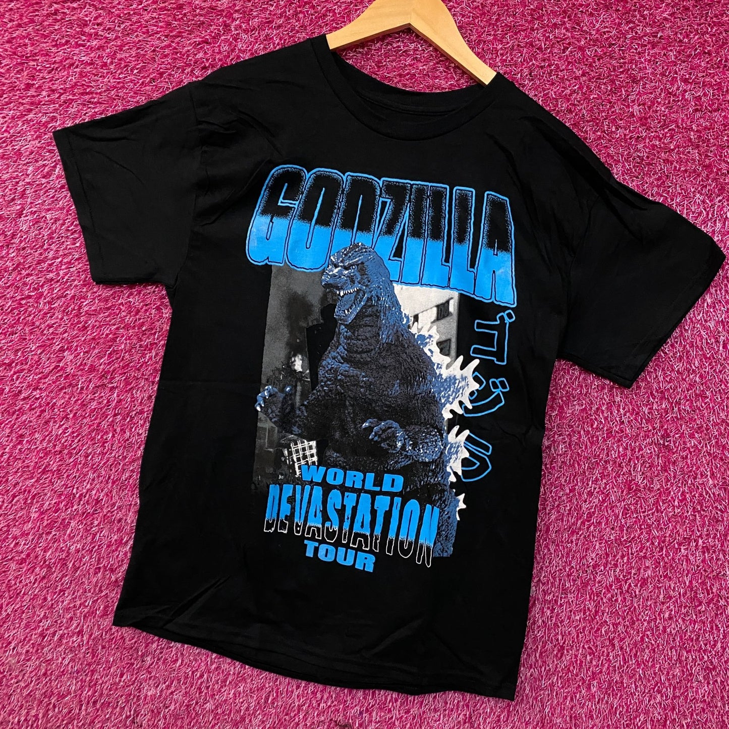 Godzilla World Devastation Tour Double Sided Tshirt size Medium