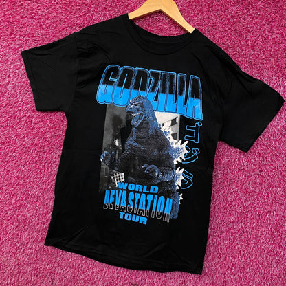 Godzilla World Devastation Tour Double Sided Tshirt size Medium