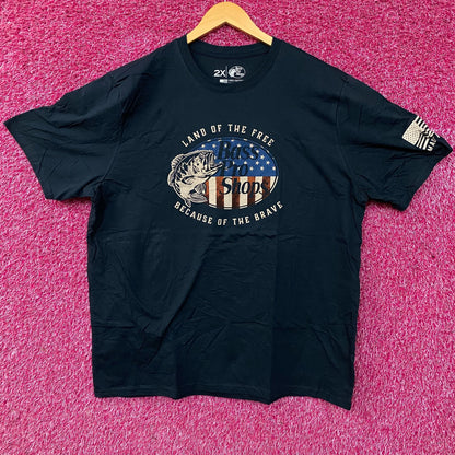 Bass Pro Shops USA Land Of The Free Graphic T-Shirt 2XL