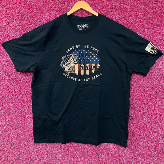 Bass Pro Shops USA Land Of The Free Graphic T-Shirt 2XL