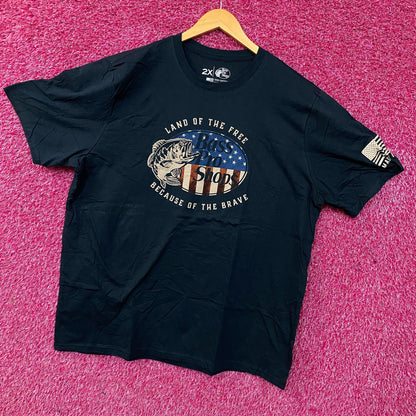 Bass Pro Shops USA Land Of The Free Graphic T-Shirt 2XL