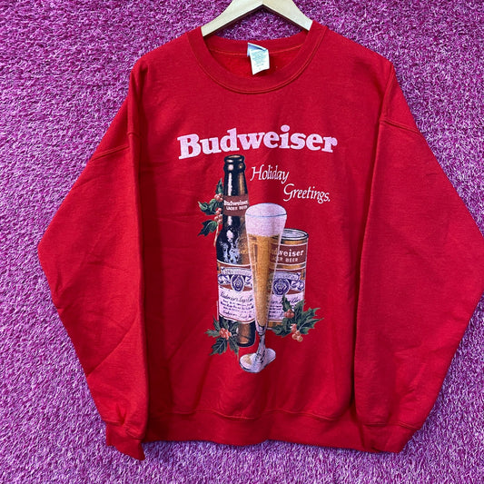 Budweiser Holiday Greetings Crewneck size Large