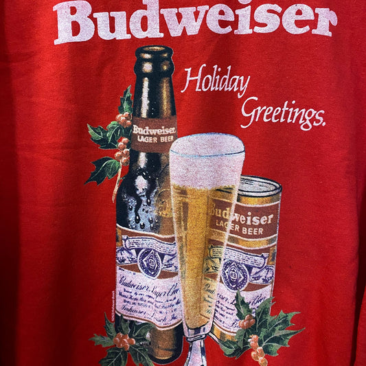 Budweiser Holiday Greetings Crewneck size Large