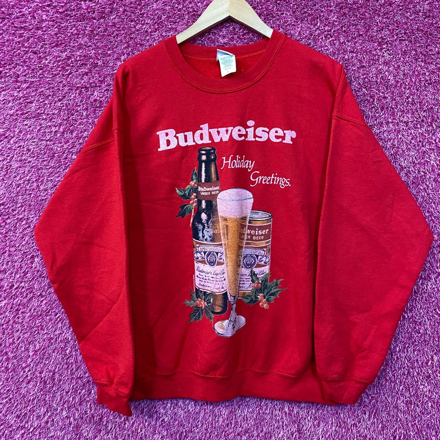 Budweiser Holiday Greetings Crewneck size Large