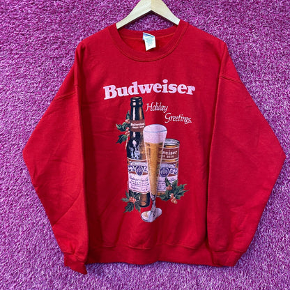 Budweiser Holiday Greetings Crewneck size Large