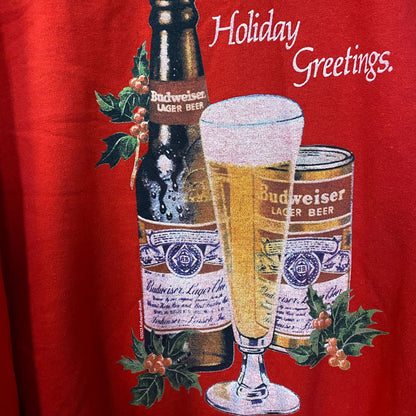 Budweiser Holiday Greetings Crewneck size Large