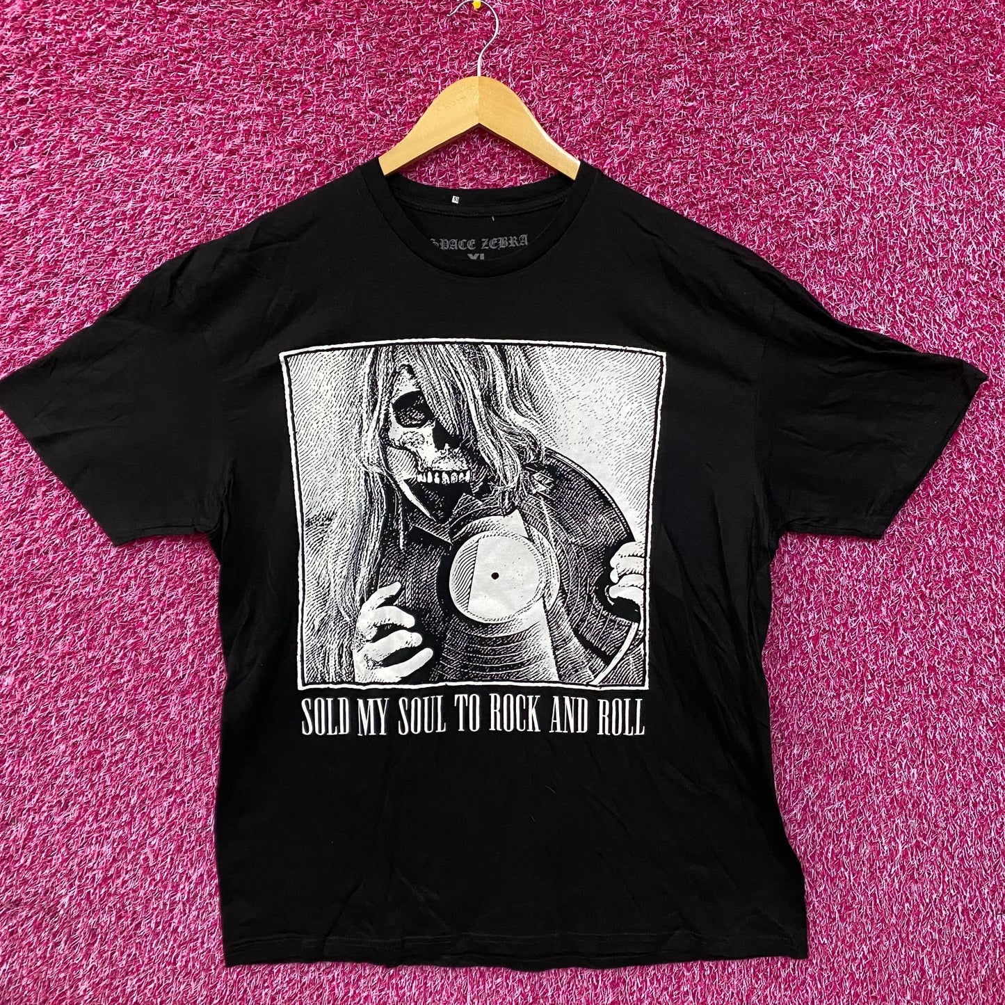 Space Zebra Sold My Soul Graphic Design T-Shirt XL