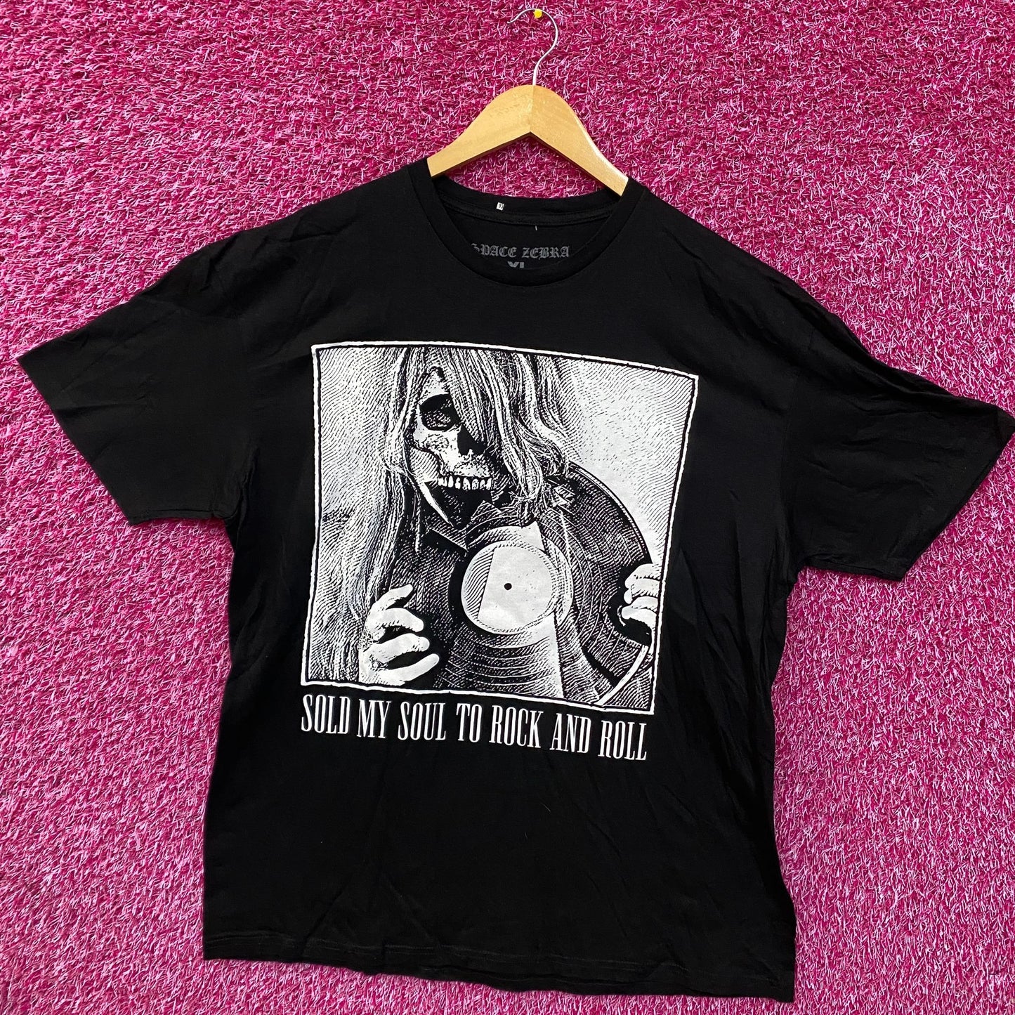 Space Zebra Sold My Soul Graphic Design T-Shirt XL