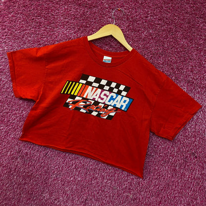 Junk Food Clothing NASCAR Racing Flea Market Crop Tee Medium