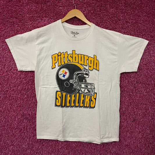Junk Food Pittsburgh Steelers Football Helmet Logo T-Shirt Medium
