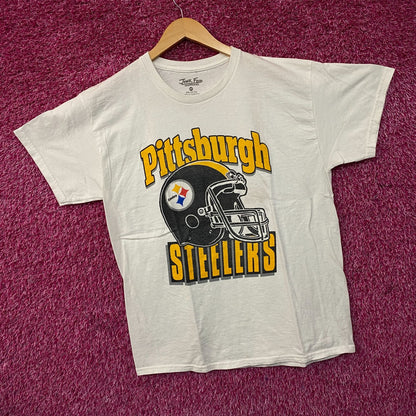 Junk Food Pittsburgh Steelers Football Helmet Logo T-Shirt Medium