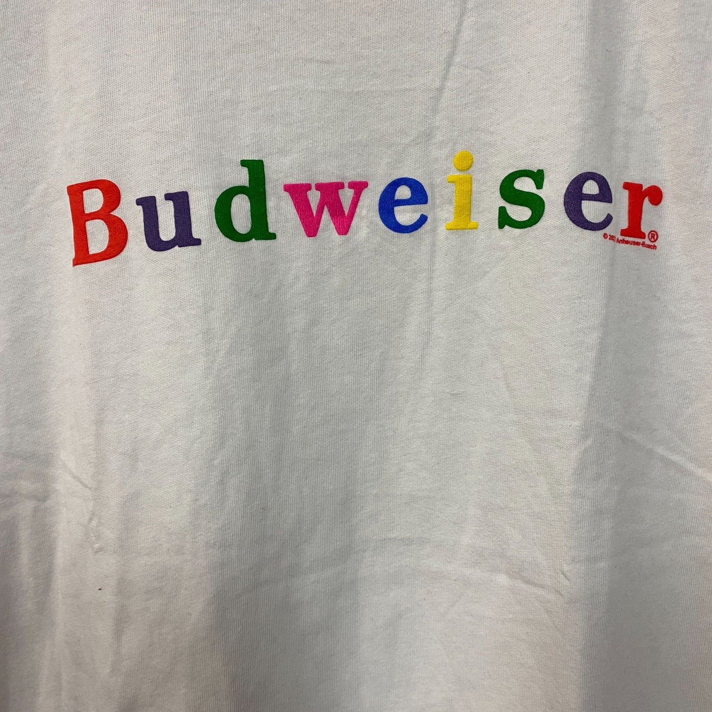 Junk Food Rainbow Budweiser King of Beers T-Shirt Large