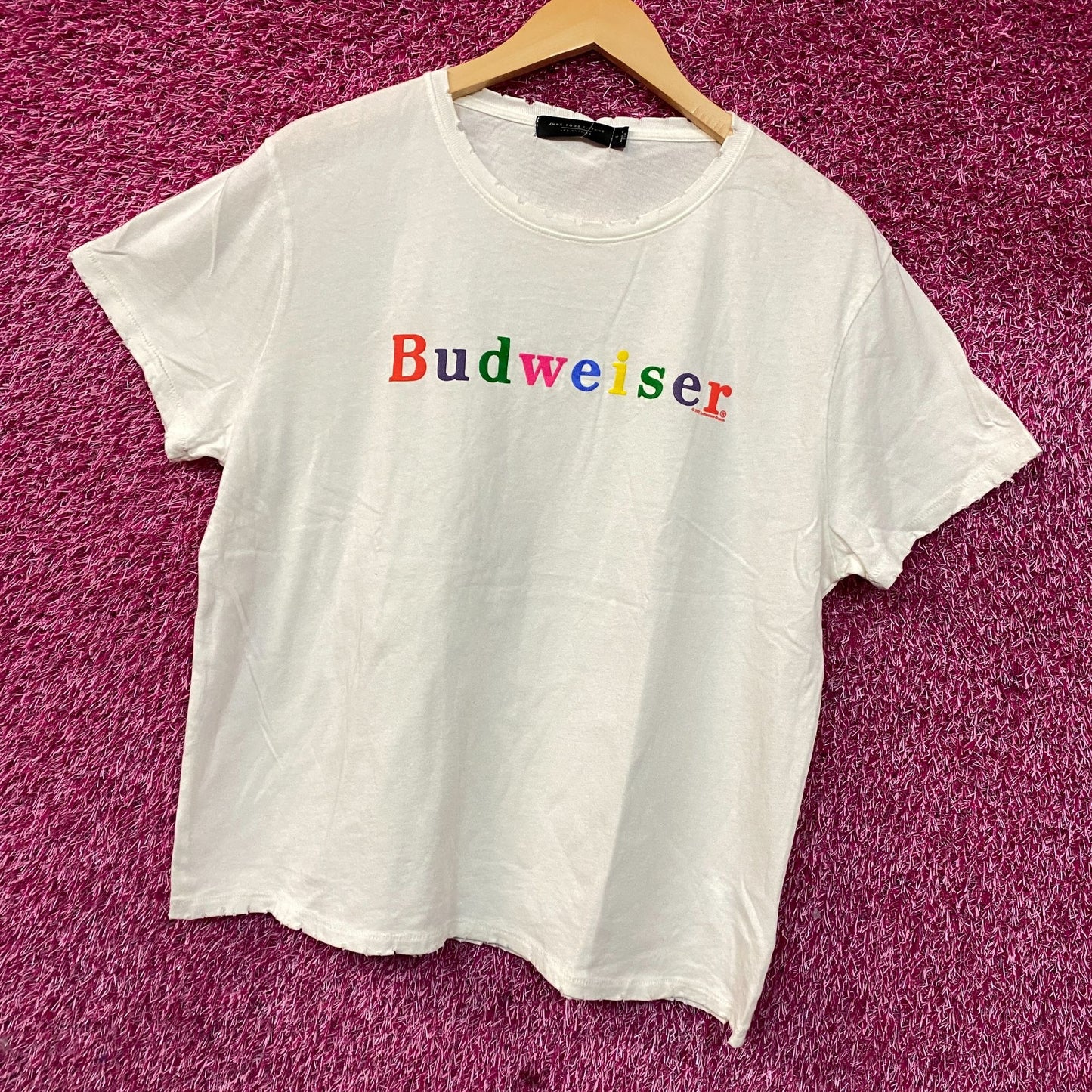 Junk Food Rainbow Budweiser King of Beers T-Shirt Large