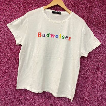 Junk Food Rainbow Budweiser King of Beers T-Shirt Large