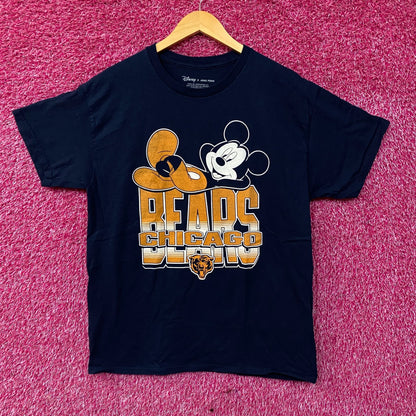 Disney x Junk Food NFL Chicago Bears Mickey Mouse Navy Blue Shirt Medium