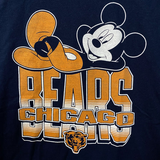 Disney x Junk Food NFL Chicago Bears Mickey Mouse Navy Blue Shirt Medium