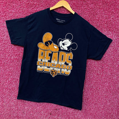 Disney x Junk Food NFL Chicago Bears Mickey Mouse Navy Blue Shirt Medium
