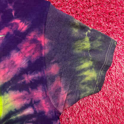 Rock and Morty Aliens Escaping portal tiedye T-shirt size medium