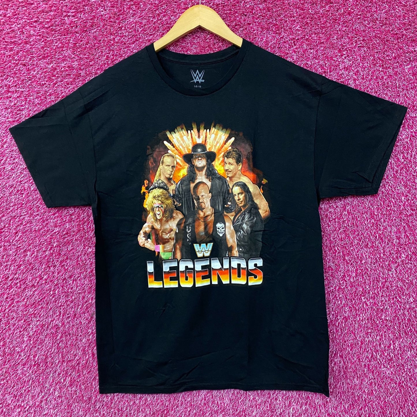 WWE Legends Wrestling Champions Poster T-Shirt Large