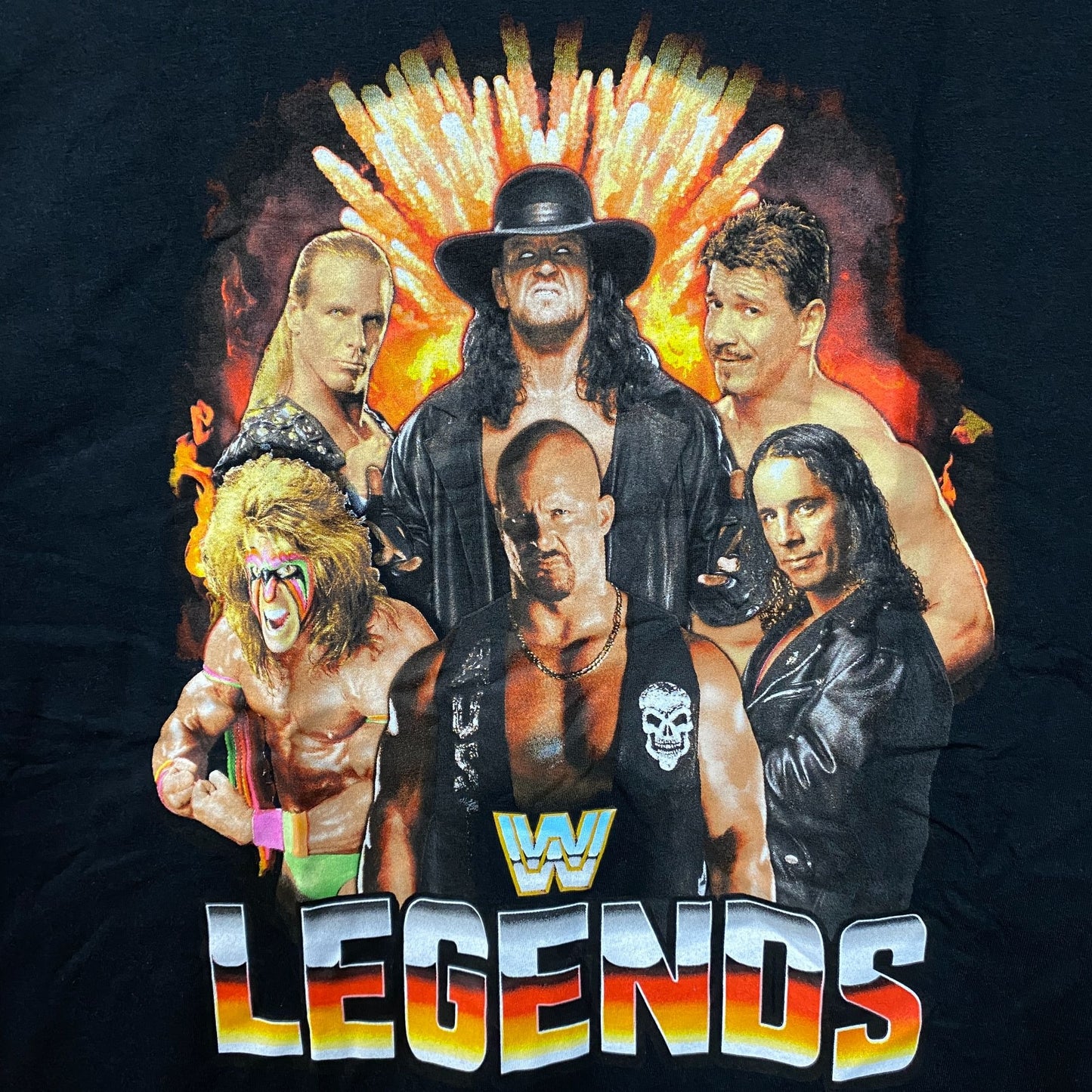 WWE Legends Wrestling Champions Poster T-Shirt Large