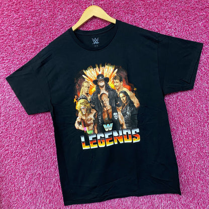 WWE Legends Wrestling Champions Poster T-Shirt Large